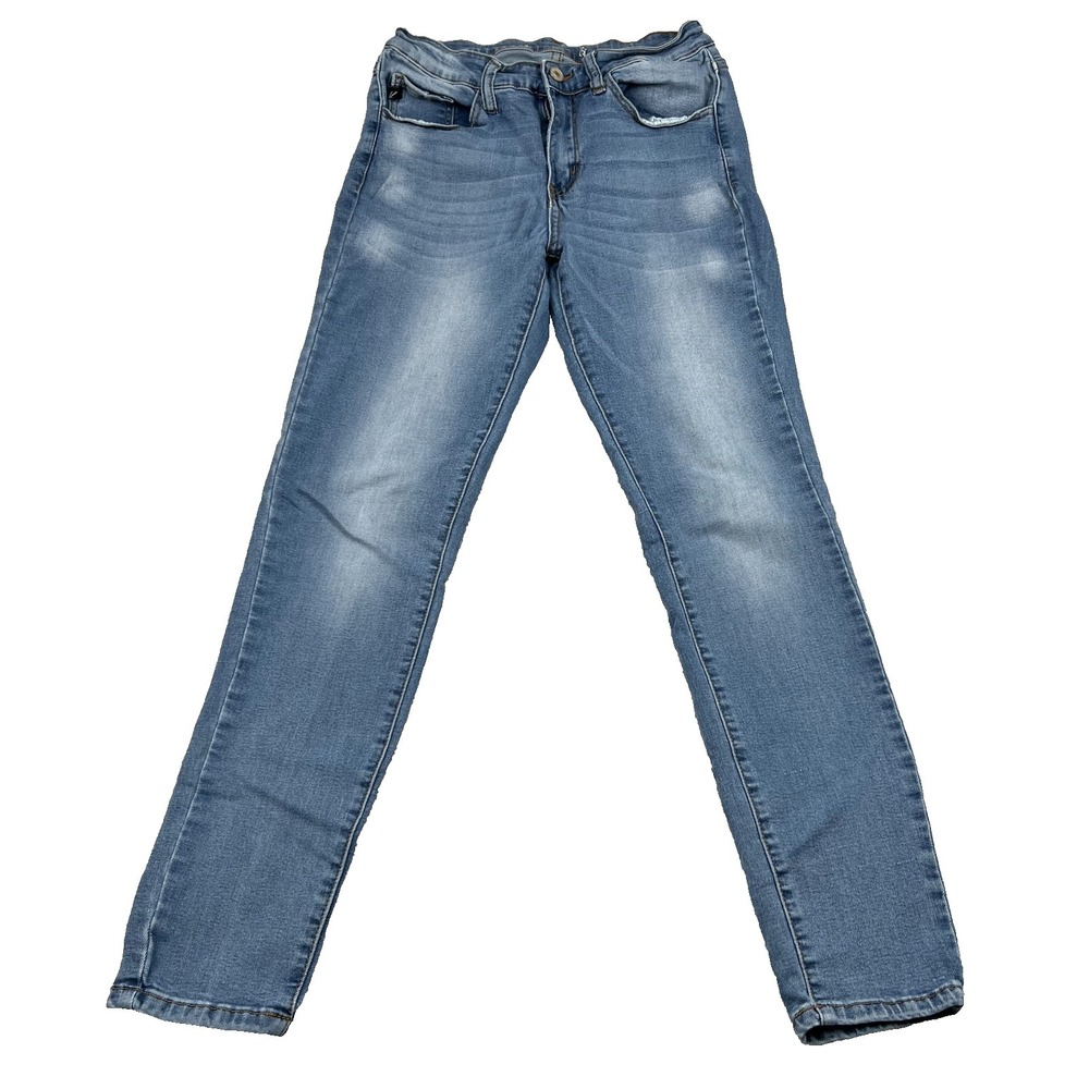 Kancan Los Angeles Jeans Womens 28 Blue Logo Denim Cotton Stretch Skinny Leg